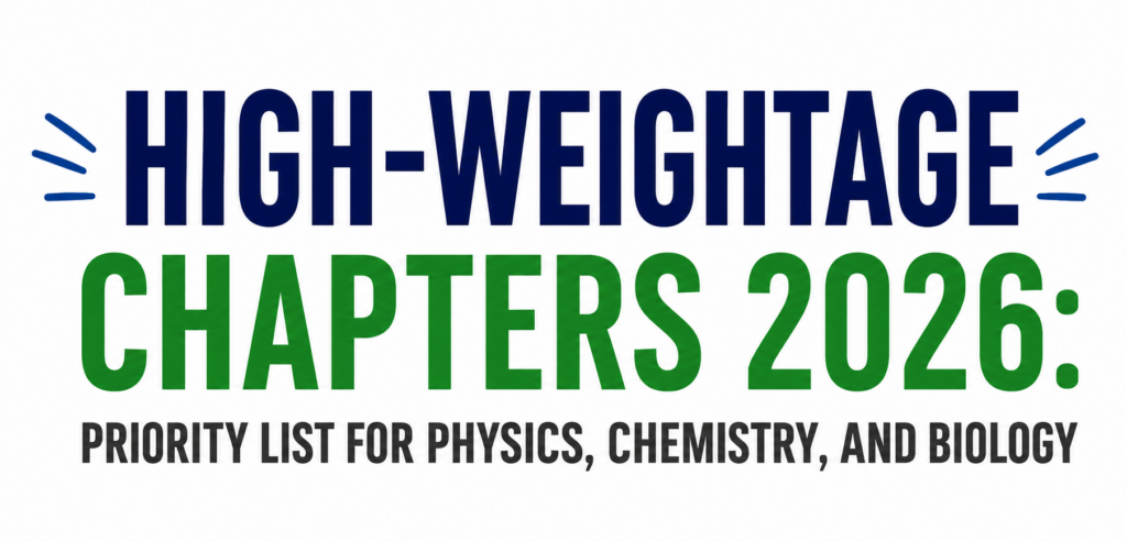 High-Weightage Chapters 2026